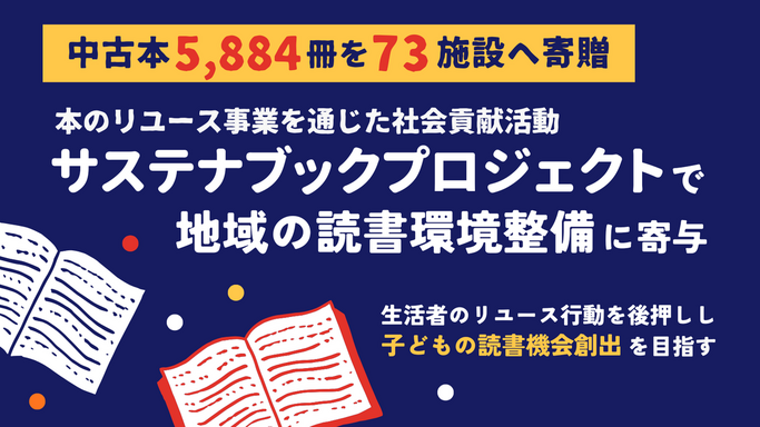 【SDGs】あなたの1冊が子どもの未来を開く。ブックオフ「サステナブックプロジェクト」が全国73施設へ約6,000冊を寄贈